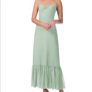 Size 6 Azazie bridesmaid dress - worn once - agave
